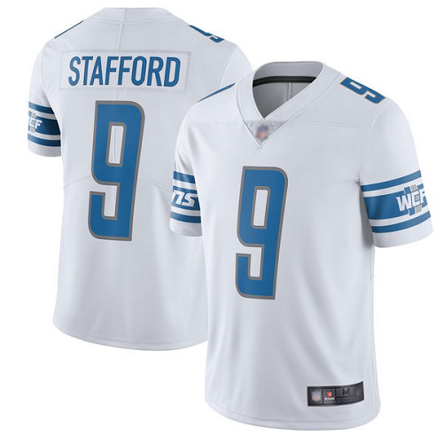 Detroit Lions Limited White Men Matthew Stafford Road Jersey NFL Football 9 Vapor Untouchable